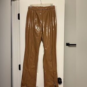 Brown leather pants! Size small!